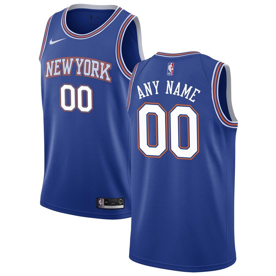 2019 20 New York Knicks Custom Swingman Blue Statement Edition