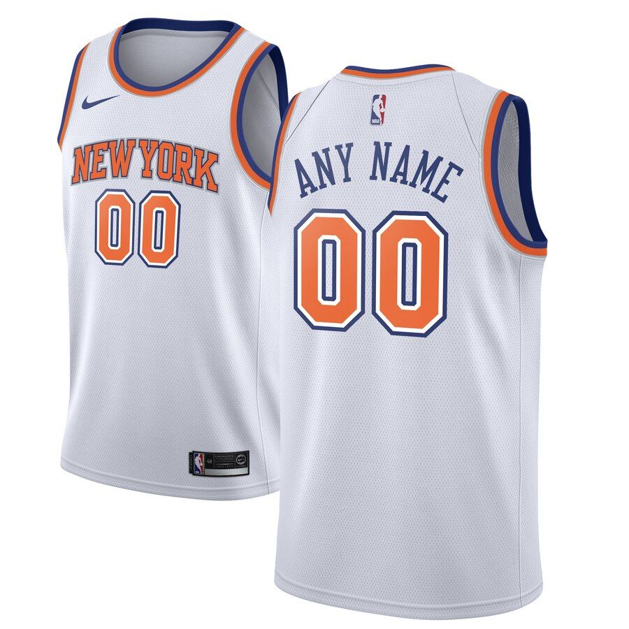 2019 20 New York Knicks Custom Swingman White Statement Edition