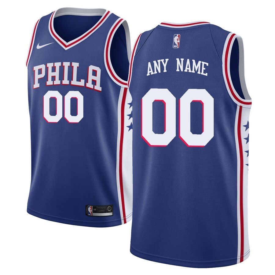 2019 20 Philadelphia 76ers Swingman Custom Blue Icon Edition