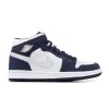 White/Metallic Silver-Midnight Navy