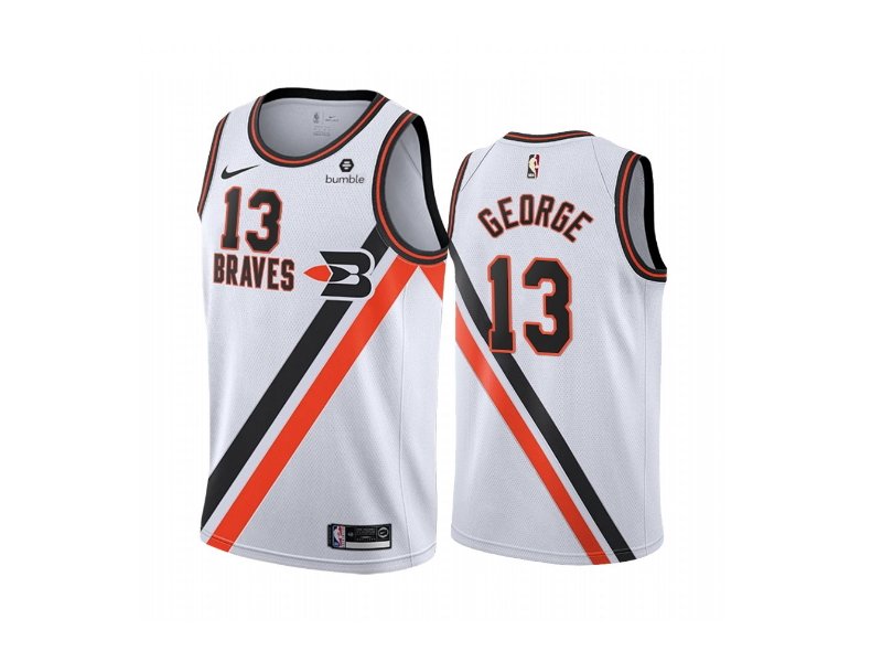 Clippers 2019 20 Paul George 13 White Throwback Buffalo Braves