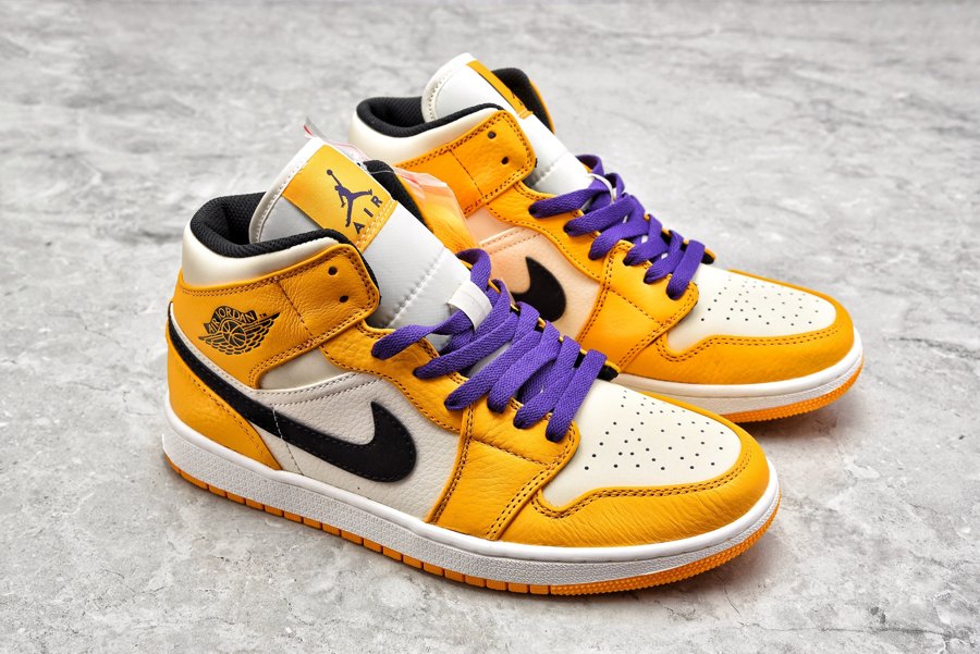 Air Jordan 1 Mid SE Lakers 852542 700