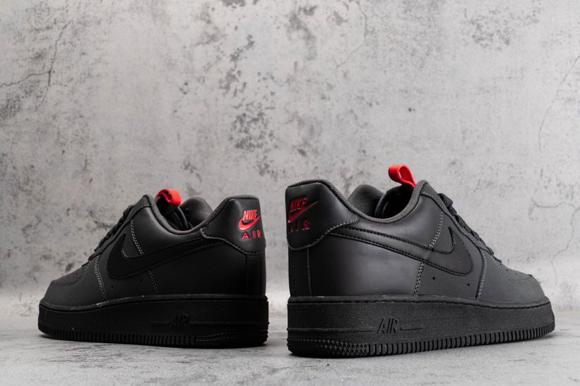 Air force 1 anthracite black and red hotsell