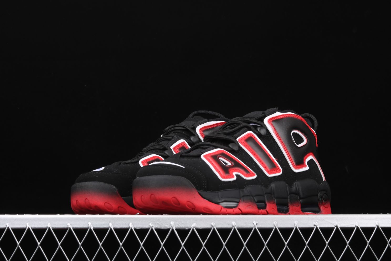air more uptempo black white laser crimson