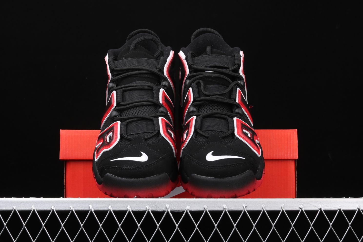 air more uptempo black white laser crimson