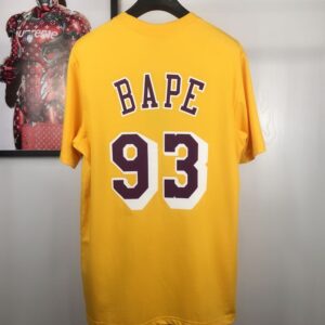 BAPE x Mitchell & Ness Lakers Tee Yellow