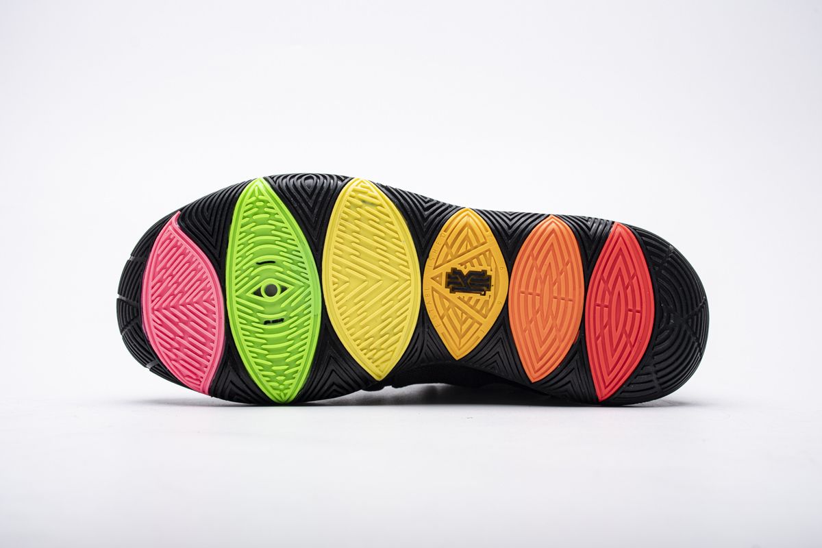 kyrie 5 black rainbow soles