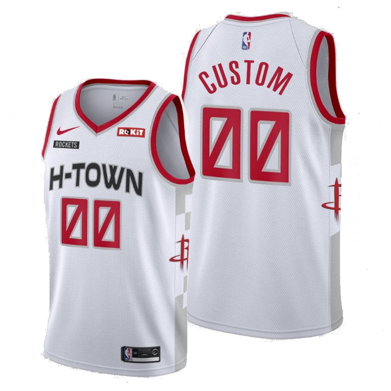 2019 20 Houston Rockets Custom White Swingman City Jersey