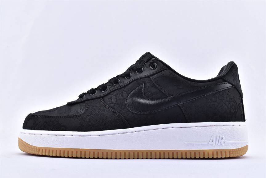 Fragment Design x CLOT x Nike Air Force 1 Black Silk CZ3986 001