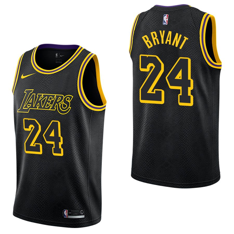 Los Angeles Lakers Kobe Bryant 24 City Black Retire