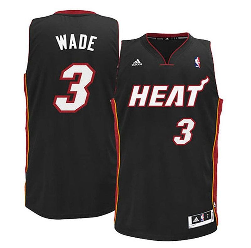 Miami Heat Men Dwyane Wade 3 Black