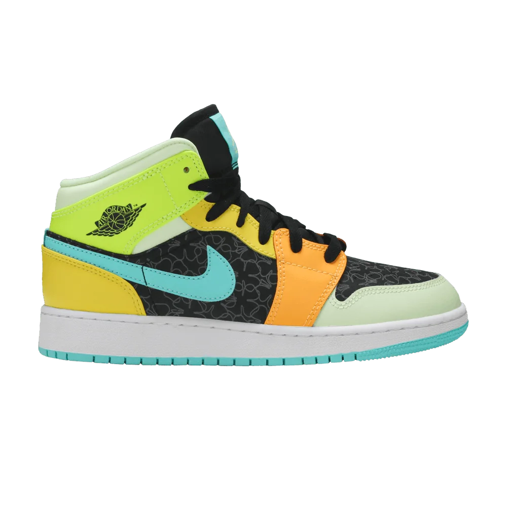 Кроссовки Air Jordan 1 Mid SE GS 'Clover'