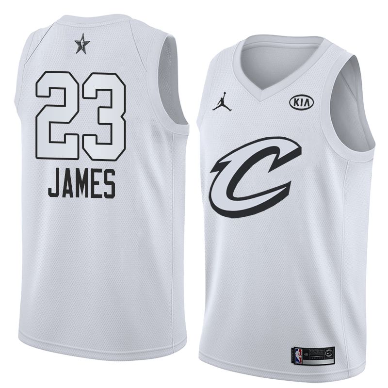 2018 All Star Cleveland Cavaliers LeBron James 23 White Swingman Jersey