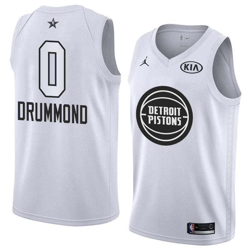 2018 All Star Detroit Pistons Andre Drummond 0 White Swingman Jersey