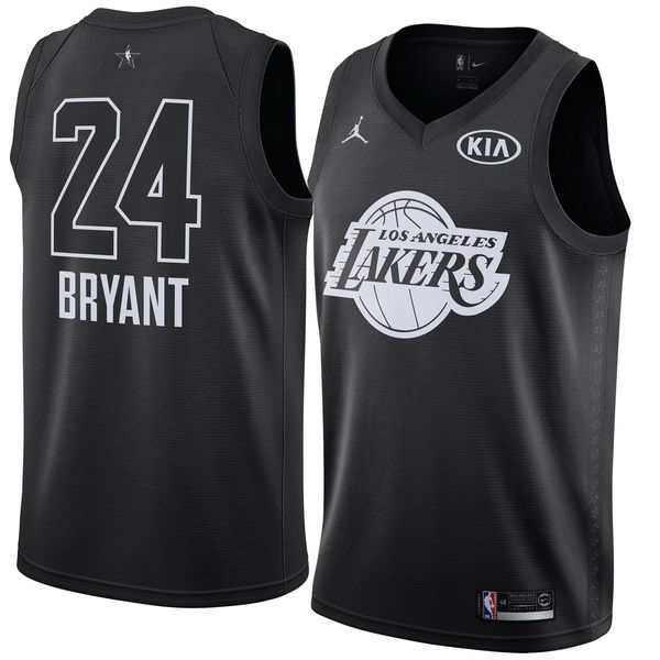 2018 All Star Lakers Kobe Bryant 24 Black Swingman Jersey