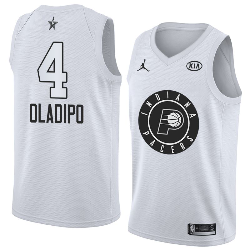 2018 All Star Pacers Victor Oladipo 4 White Swingman Jersey