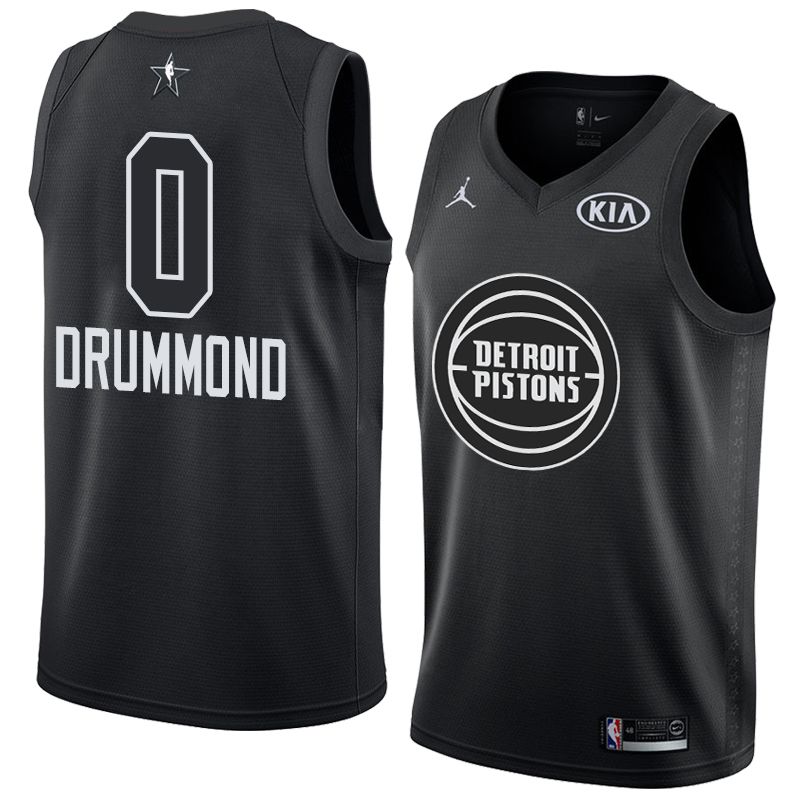 2018 All Star Pistons Andre Drummond 0 Black Swingman Jersey