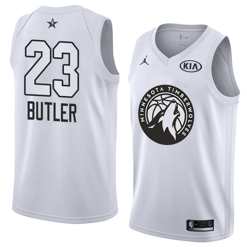 2018 All Star Timberwolves Jimmy Butler 23 White Swingman Jersey