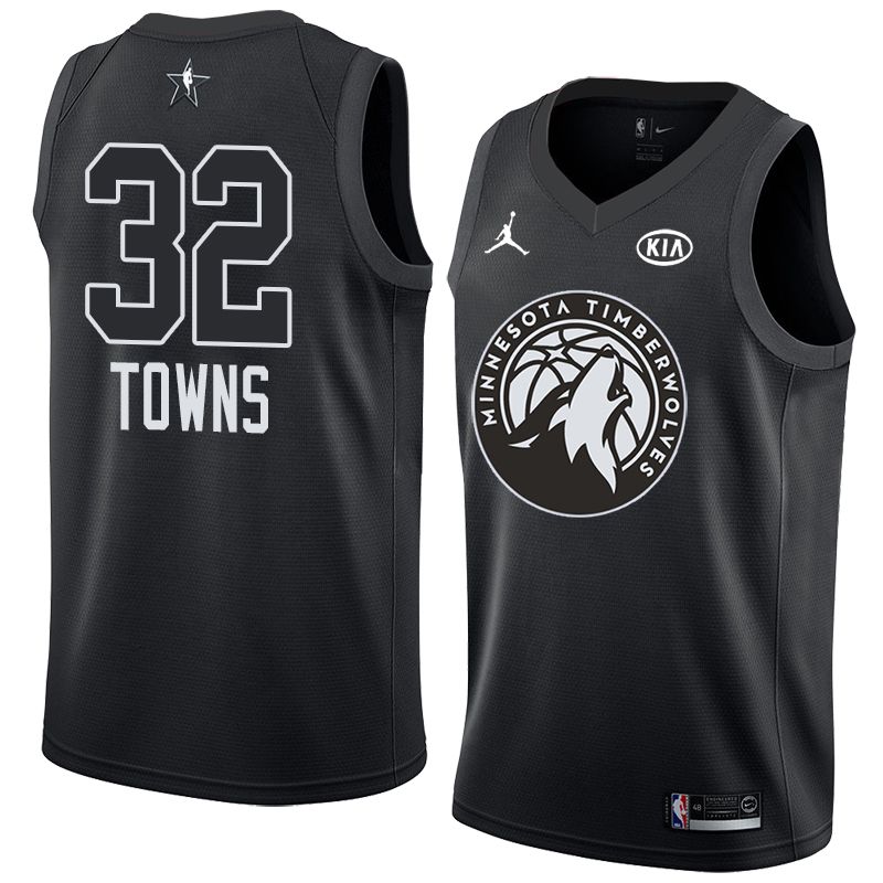 2018 All-Star Timberwolves Karl-Anthony Towns #32 Black Swingman Jersey