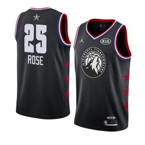 2019 NBA All-Star Timberwolves Derrick Rose #25 Black Swingman Jersey