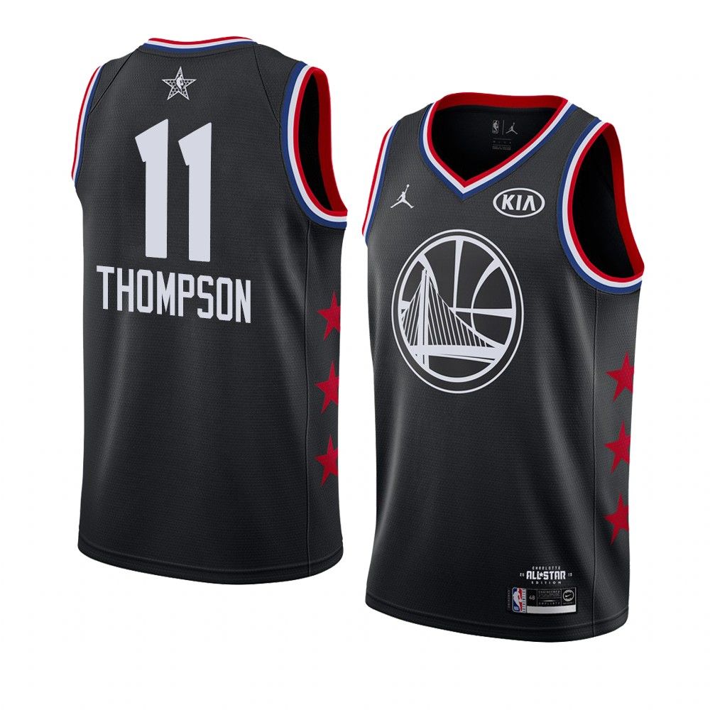 2019 NBA All Star Warriors Klay Thompson 11 Black Swingman Jersey