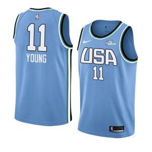 2019 Team World Trae Young #11 NBA Rising Star Blue Swingman