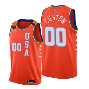 2020 Custom NBA Rising Star USA Team Orange Jersey