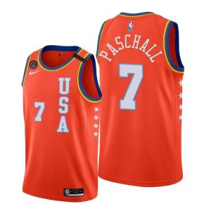 2020 GSW Eric Paschall #7 NBA Rising Star USA Team Orange