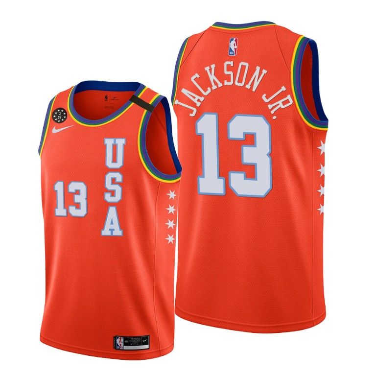 2020 Grizzlies Jaren Jackson Jr. 13 NBA Rising Star USA Team Orange