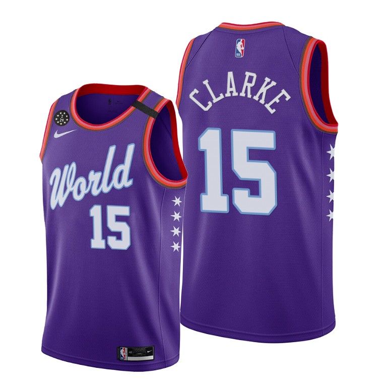 2020 Memphis Grizzlies Brandon Clarke 15 NBA Rising Star World Team Purple