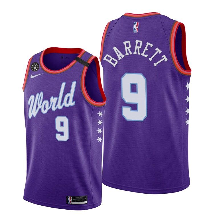 2020 New York Knicks RJ Barrett 9 NBA Rising Star World Team Purple
