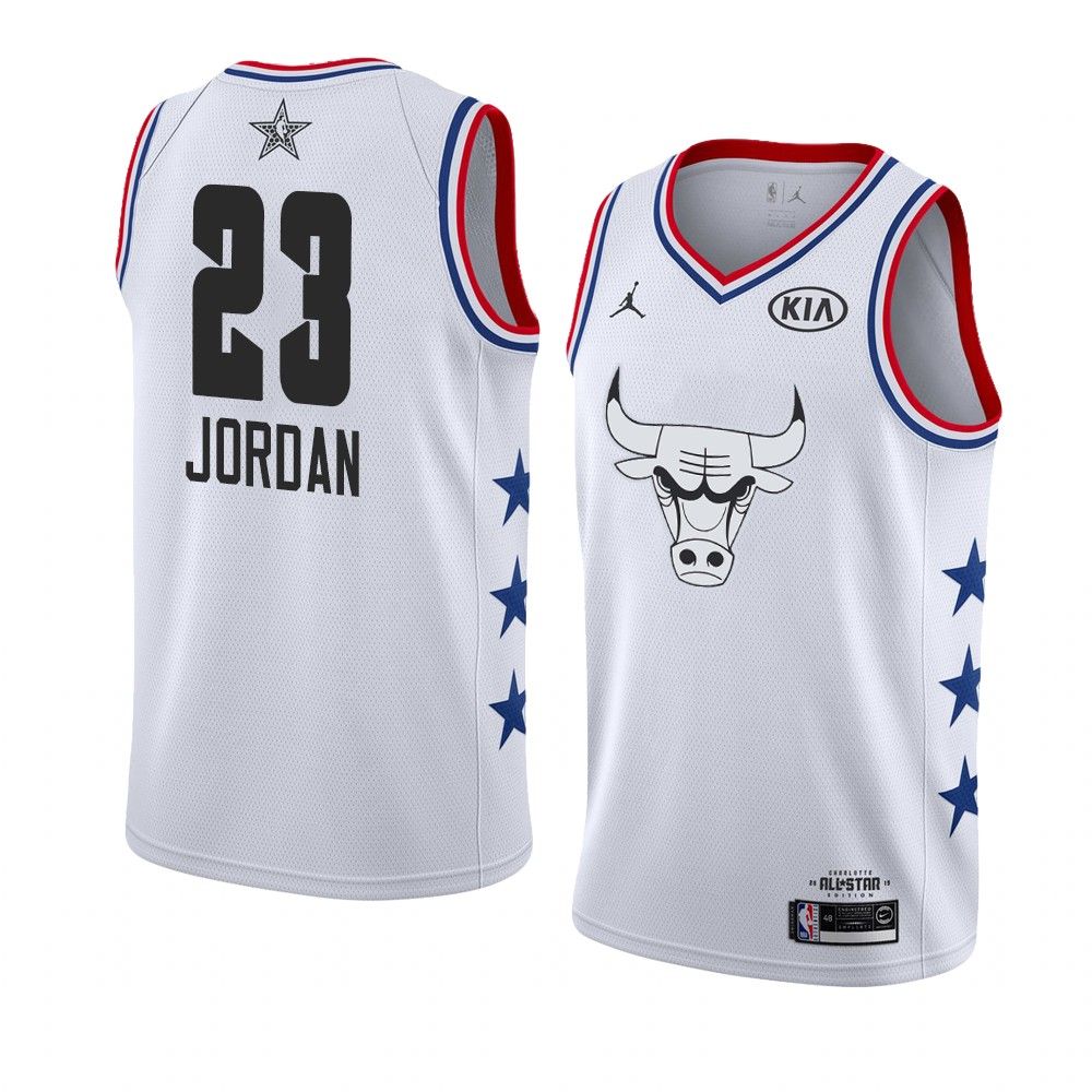 2019 All Star Bulls Michael Jordan 23 White Swingman Jersey