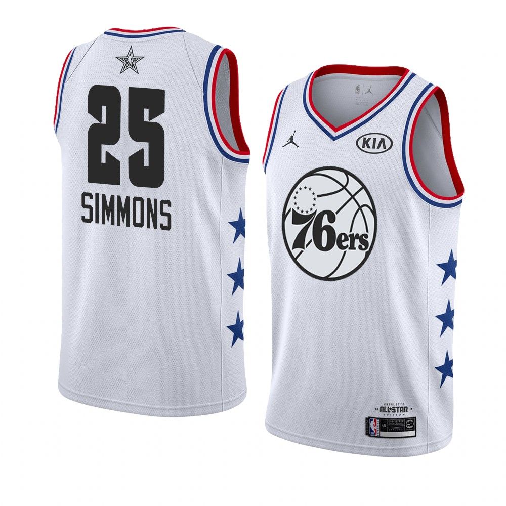 2019 NBA All Star Philadelphia 76ers Ben Simmons 25 White Swingman Jersey