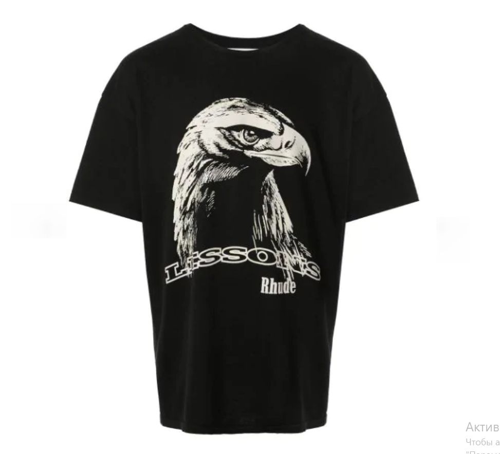 Rhude x LESSONS eagle print T shirt