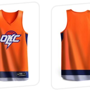 2019 BasketMan OKC Thunder Orange Uniform 1