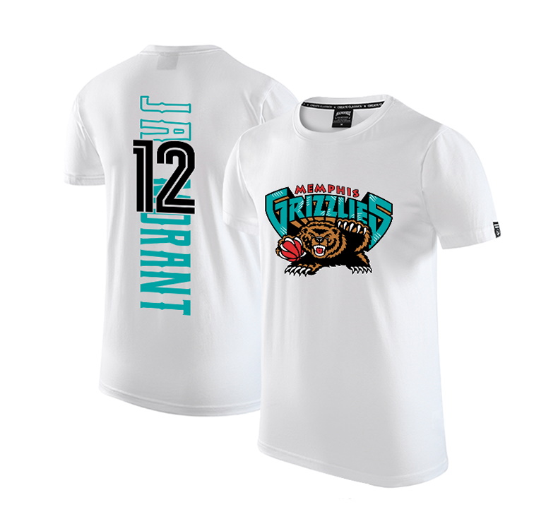 2020 Grizzlies 12 Ja Morant White T shirt
