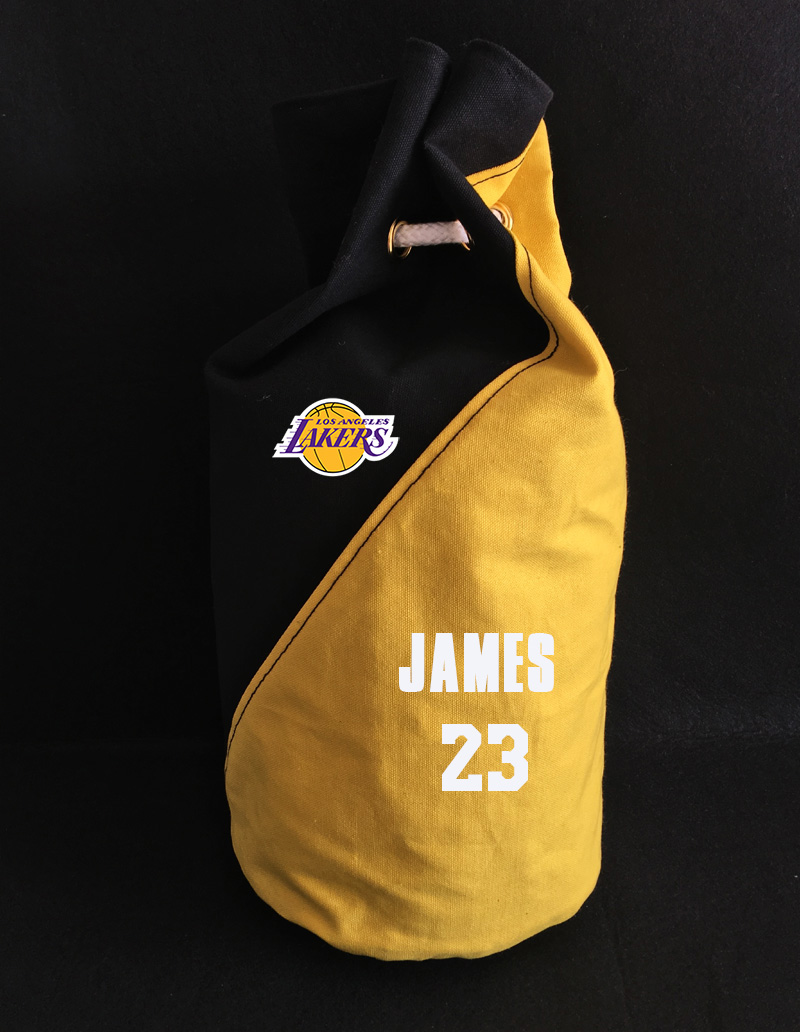 2020 Los Angeles Lakers James 23 Black Yellow Bag