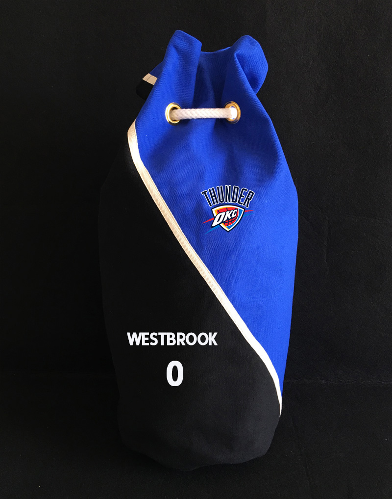 2020 Oklahoma City Thunder Westbrook 0 Black Blue Bag