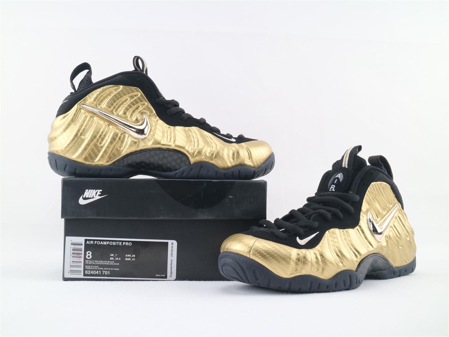 Air Nike Foamposite Pro Metallic Gold 624041 701