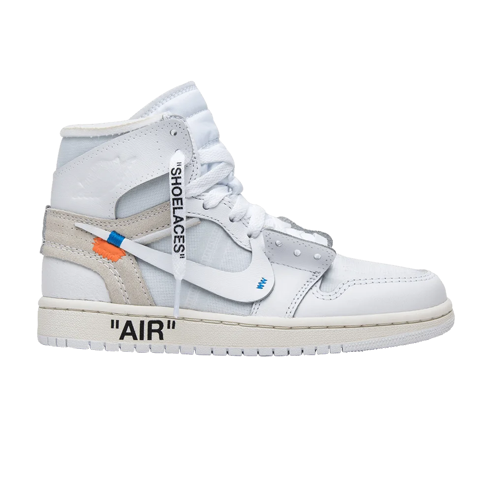 Кроссовки Off-White x Air Jordan 1 Retro High OG BG 'White' 2018