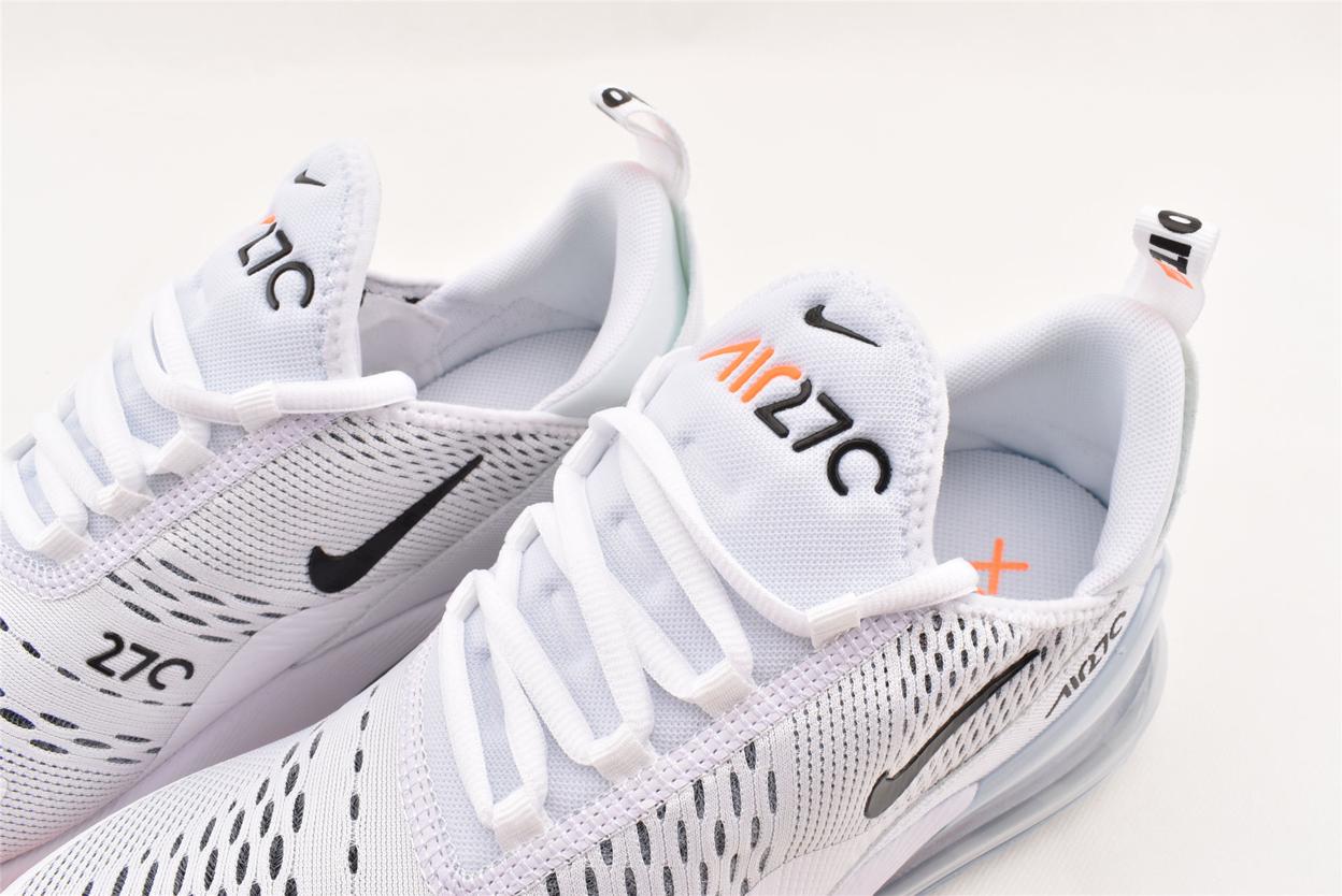 Nike Air Max 270 White Black Total Orange AH8050 106