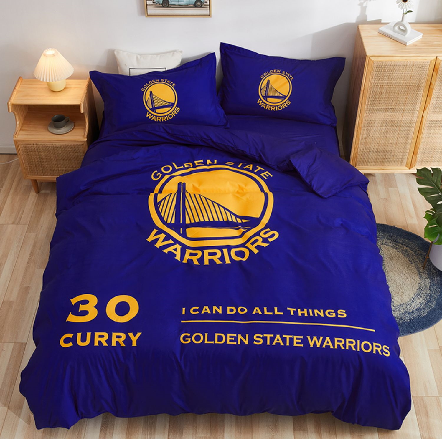 Postelnoe belyo Golden State Warriors Curry 30 Blue