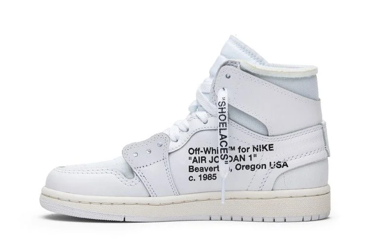 Кроссовки Off-White x Air Jordan 1 Retro High OG BG 'White' 2018
