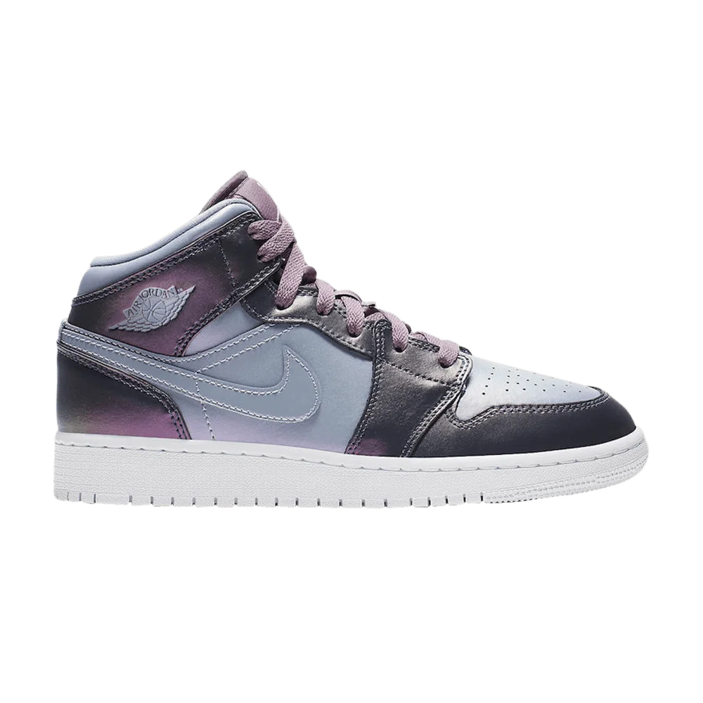 Кроссовки Air Jordan 1 Mid GS 'Metallic Purple'