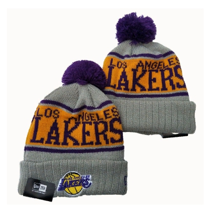 2019 New Era NBA LA Lakers Grey Yellow Hat