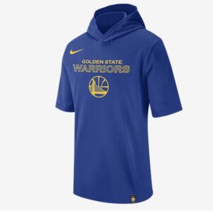 2020 Nike Mens NBA Warriors Hooded T Shirt 1