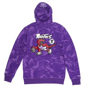 Aape x Mitchell Ness Toronto Raptors Hoodie Purple 1