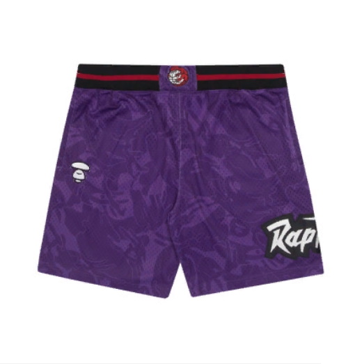 Aape x Mitchell Ness Toronto Raptors Shorts Purple
