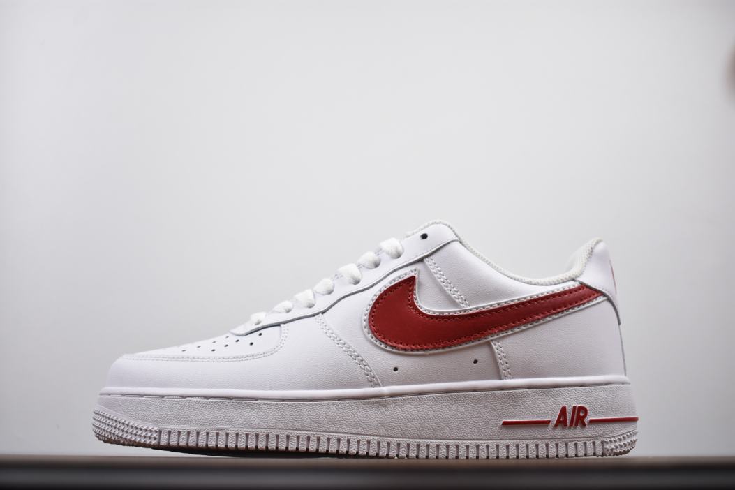 Nike air force 1 white and red low best sale