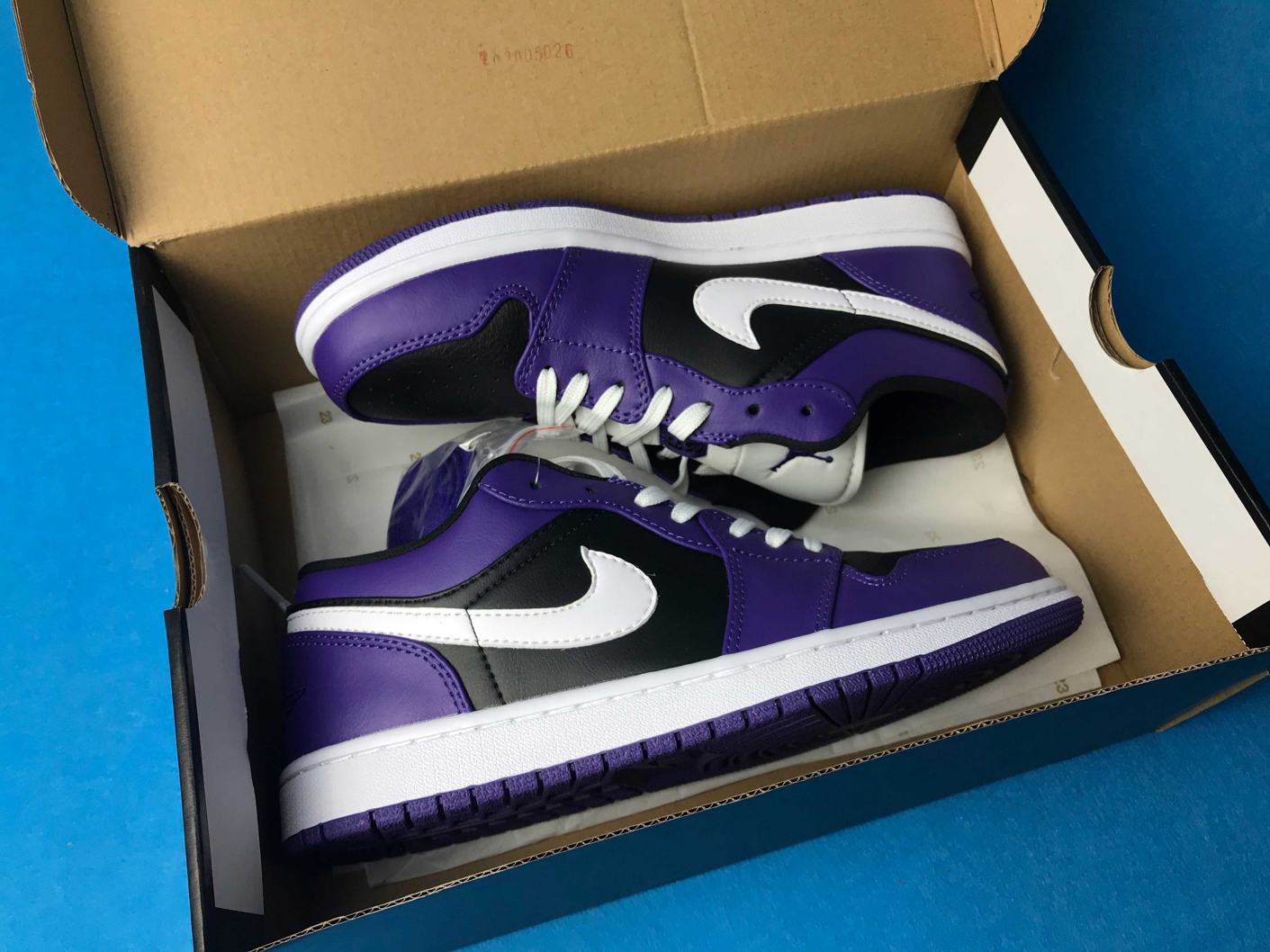 Air Jordan 1 Low Court Purple Black 553558 501